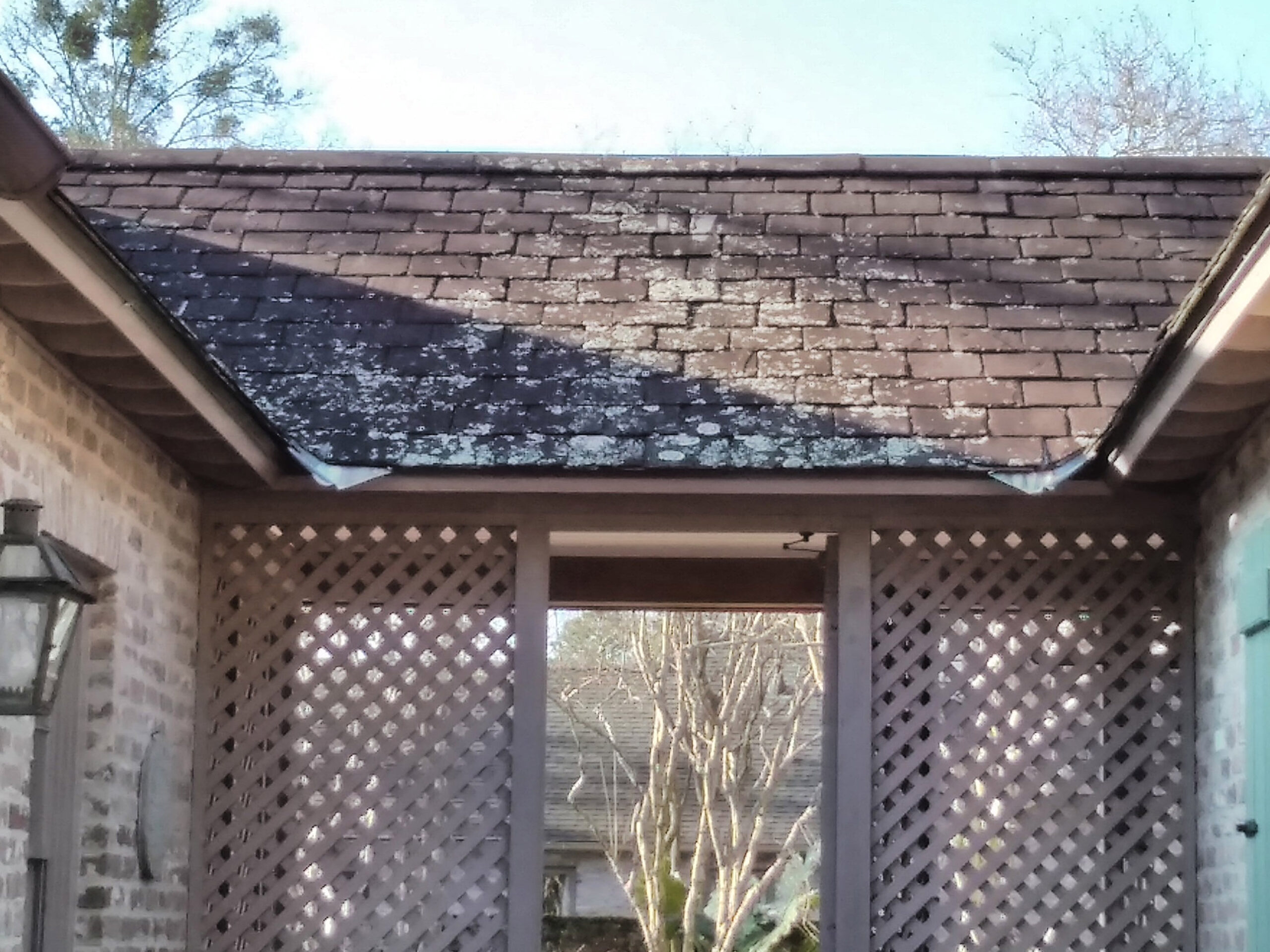 Cajun Soft Wash residential roof cleaning exterior dirt